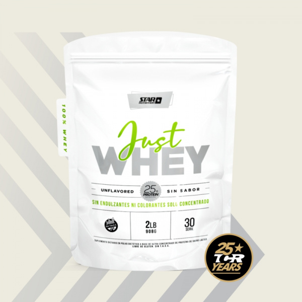 Proteína Just whey Star Nutrition® - Doy pack 2 lbs. - Sin sabor